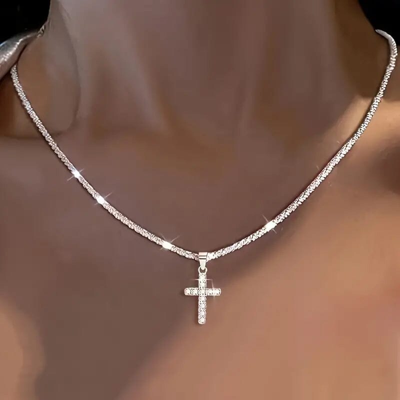 925 Sterling Silver Chain Cross Pendant Necklaces - DailySale