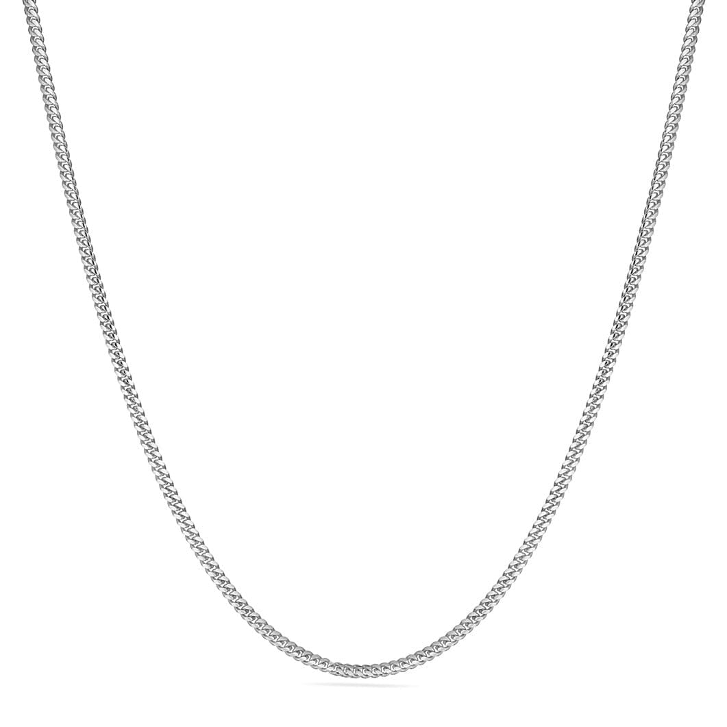 925 Sterling Silver Italian Solid 2.5mm Cuban Curb Link Chain Necklaces - DailySale