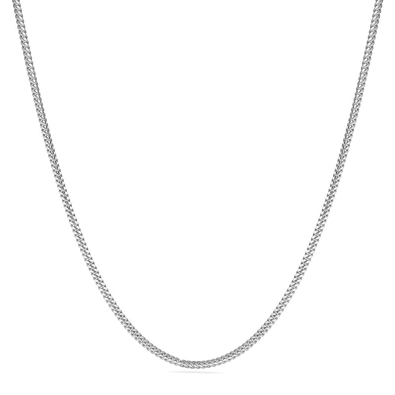 925 Sterling Silver Italian Solid 2.5mm Cuban Curb Link Chain Necklaces - DailySale