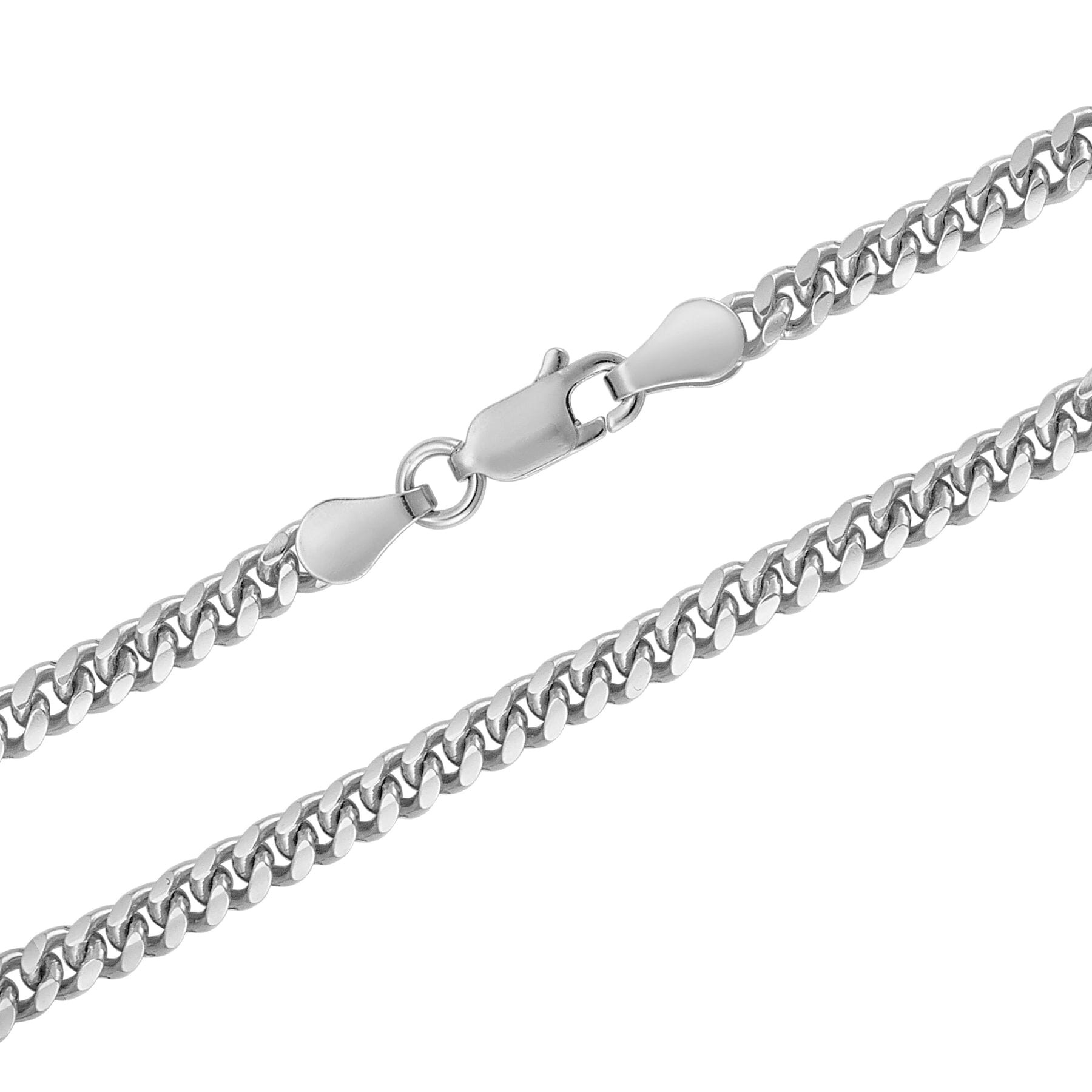 925 Sterling Silver Italian Solid 2.5mm Cuban Curb Link Chain Necklaces - DailySale