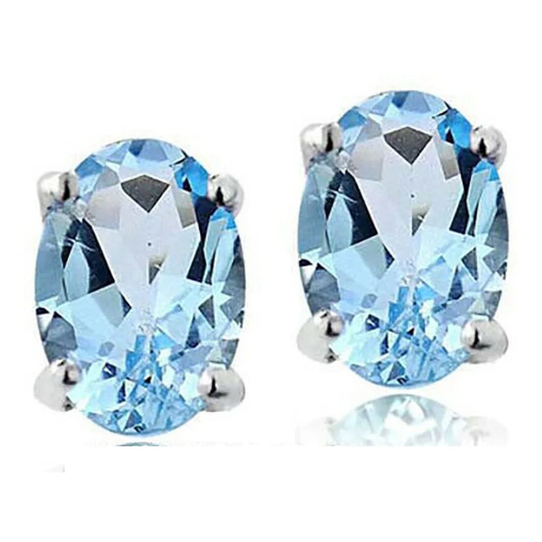 925 Sterling Silver London Blue Topaz Stud Earrings Earrings - DailySale