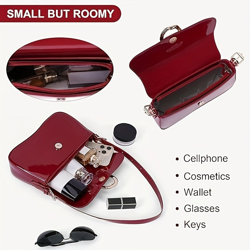 Capacity: phone, cosmetics, wallet, glasses and keys