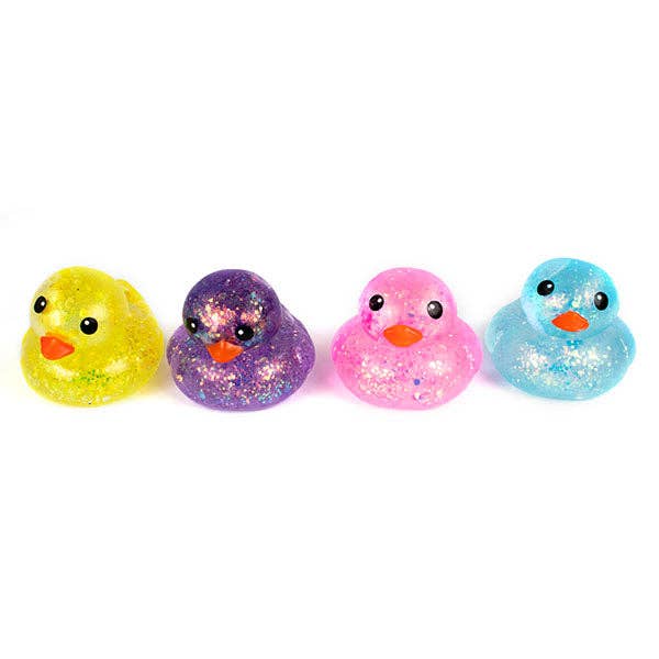 Sugah-Mals Glitter Duck Sugar Stress Ball Squishy - Maltose Filled Sensory Fidget Toy