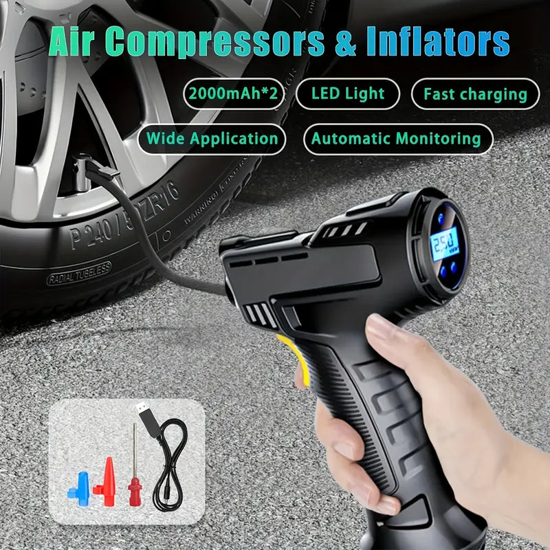 Portable Digital Tire Inflator with LED Light