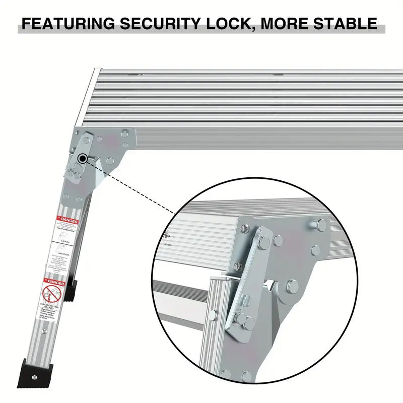 Portable Bench Folding Ladder Stool with Non-Slip Design