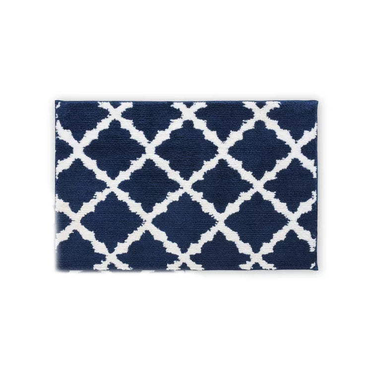 Bibb Home 1-2 Pack Trellis Micro Shag Bath Rugs 17" X 24"