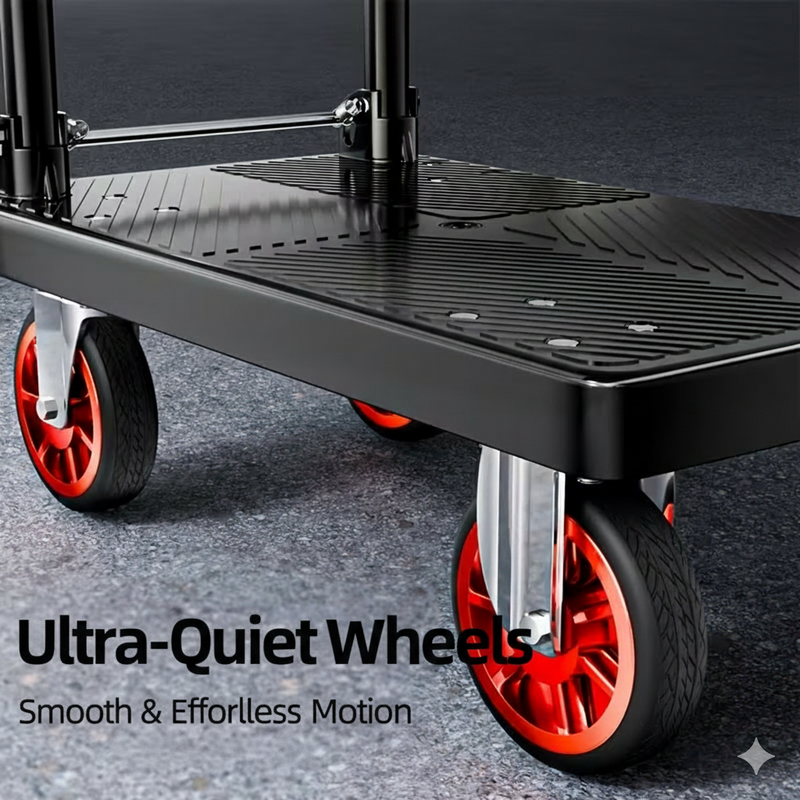 Heavy Duty Folding Platform Cart-350/660/680/820 lb-Flatbed Hand Truck with Strap