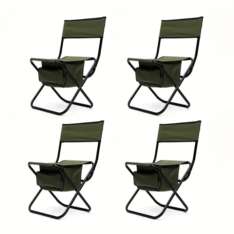 4-Piece: Folding Outdoor Chair with Storage Bag