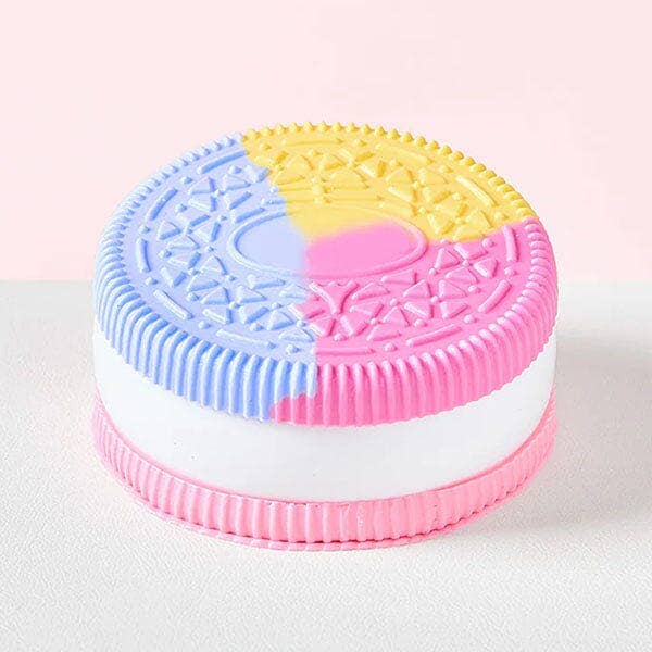 SqueezeSquad Taba Deluxe Silicone Squishy Sandwich Cookie | Premium Fidget Toy