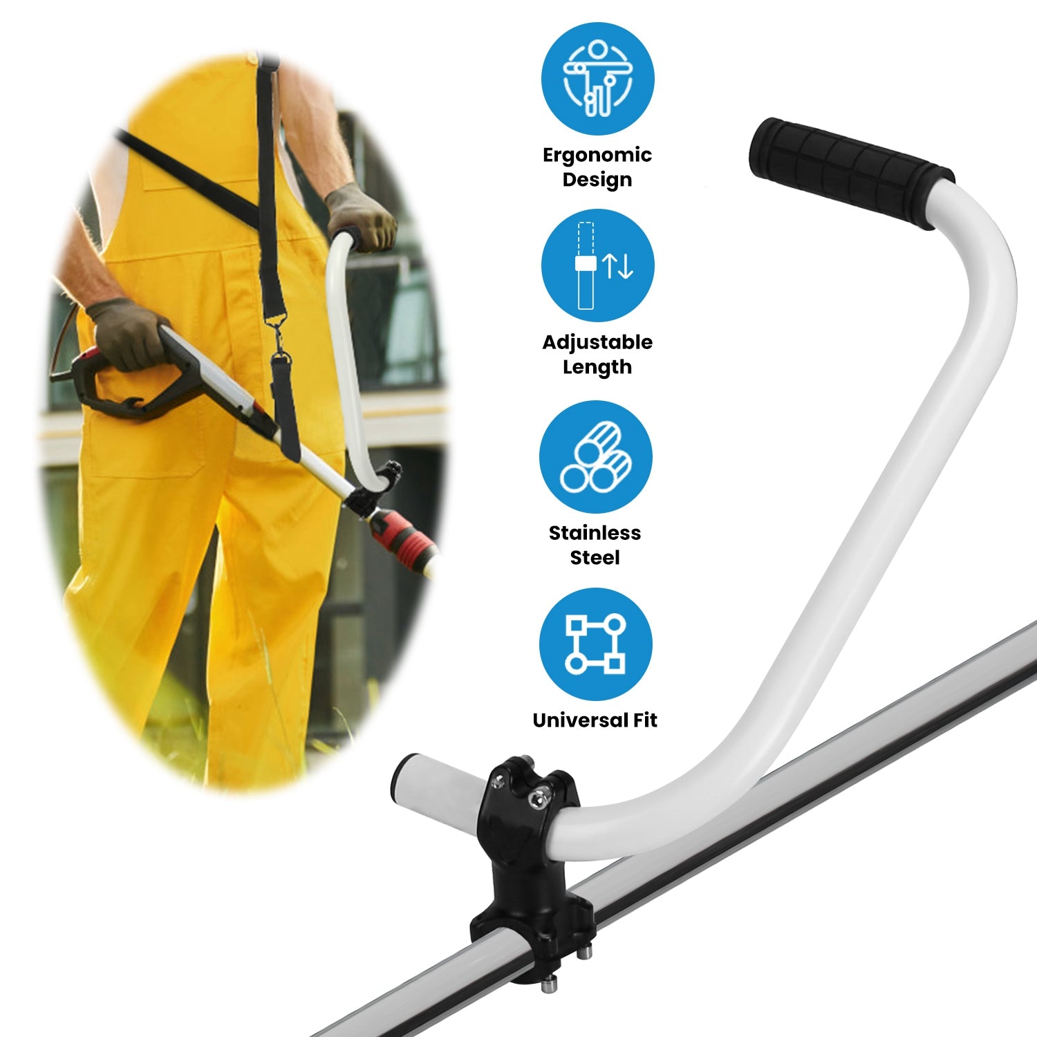 Ergonomic Trimmer Handle Grip with Shoulder Strap