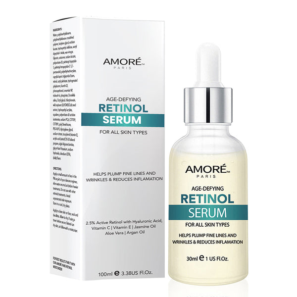 Amore Paris 2.5% Retinol Serum For Face With Hyaluronic Acid Night Facial Serum