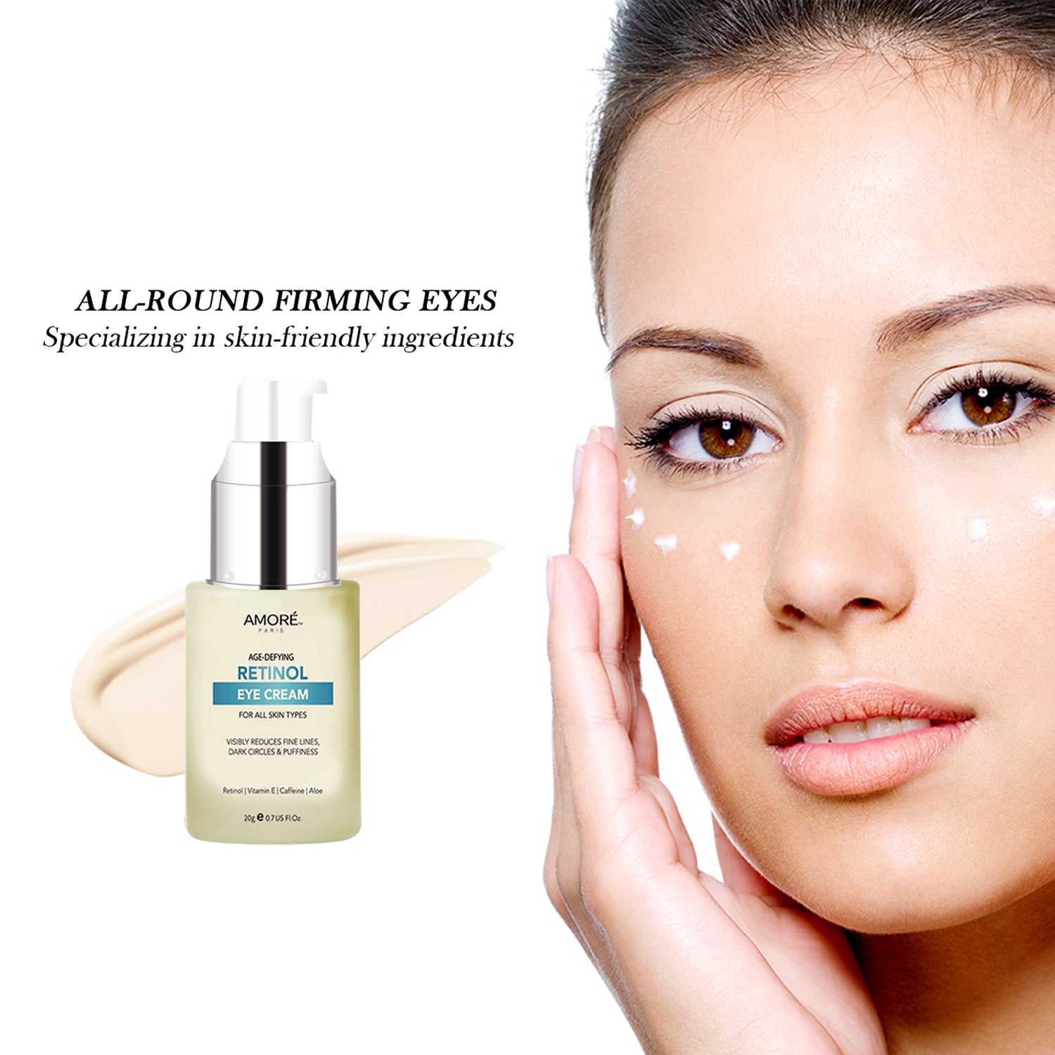 Anti-Aging Soothing Retinol Eye Cream A with Aloe, Hyaluronic Acid and Vitamin E