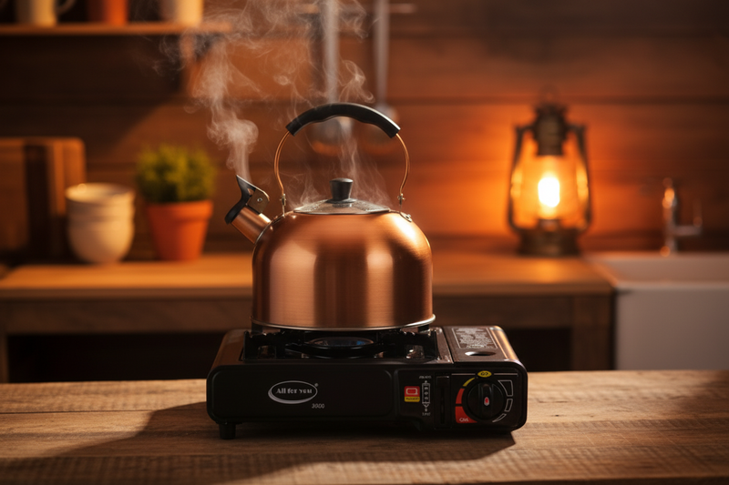 Portable Gas Stove, Single Burner, Black, 2.2KW, CSA Certified, Temperature Control with Indicator Light, Easy to Clean, with Carrying Case