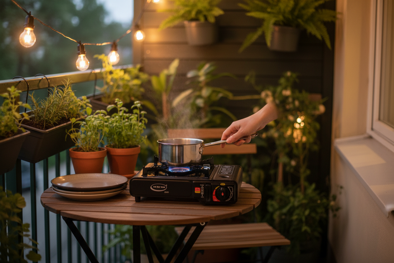 Portable Gas Stove, Single Burner, Black, 2.2KW, CSA Certified, Temperature Control with Indicator Light, Easy to Clean, with Carrying Case