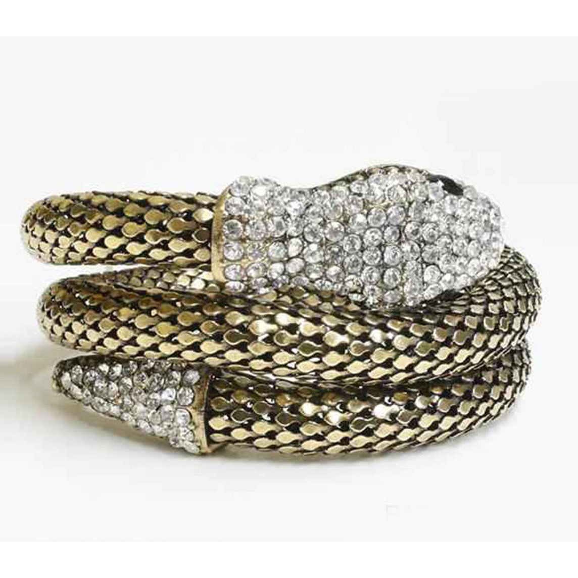 Exotic Designer Sultry Crystal Snake Bracelet