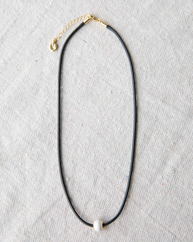 Pearl and Cord Necklace