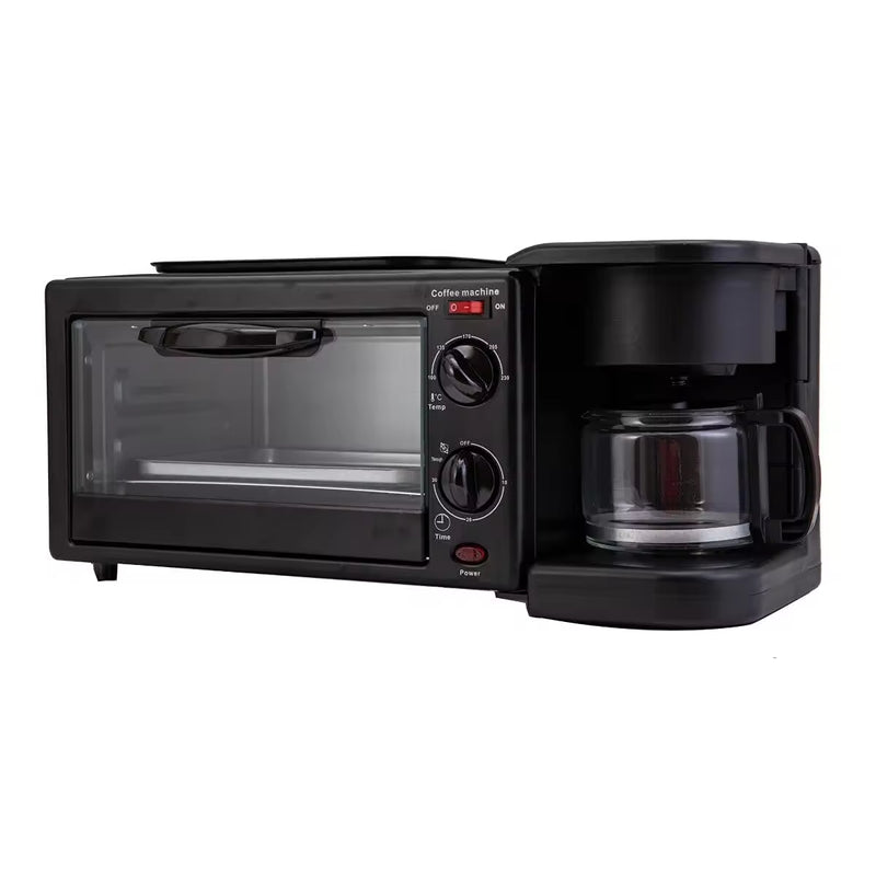 3-in-1 Breakfast Toaster Oven Fryer and Coffee Maker Station
