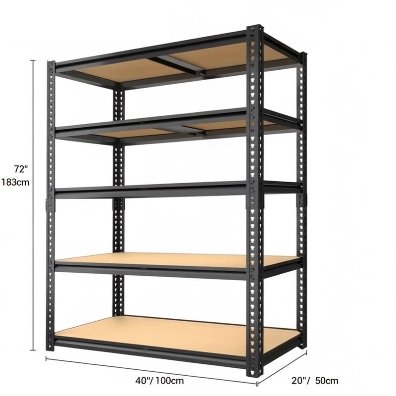 Heavy Duty Metal Garage Shelving Rack 2000lbs 4/5/6-Tier Steel Shelf 60"/72"/84"