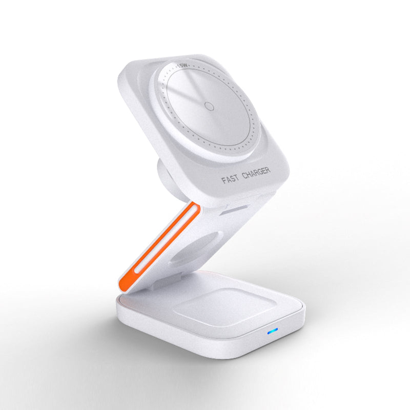 FlexiTrip Foldable Wireless Charger – Compact, Fast Charging, Portable Design for iPhone, Android, and Qi-Enabled Devices