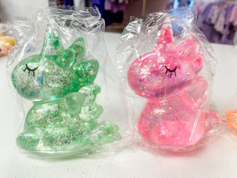 Glitter Crystal Unicorn Squishy Toy | Slow Rise Sensory Fidget | Stress Relief Squeeze Toy for Kids & Adults