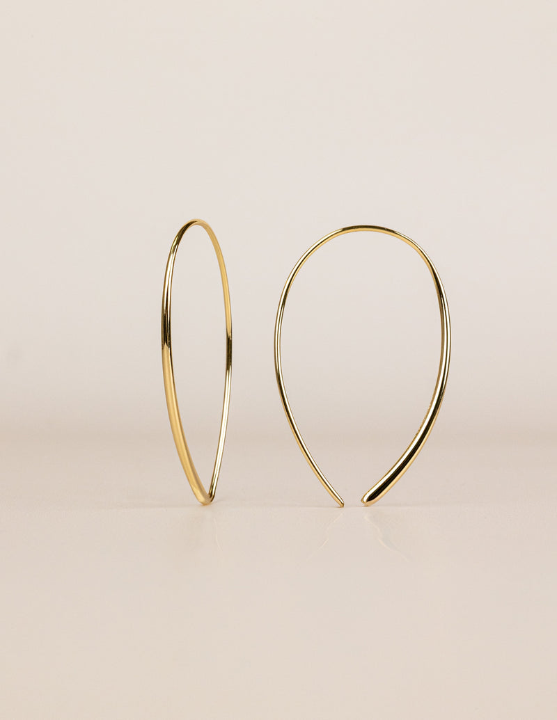 Delicate Threader Hoop Earrings