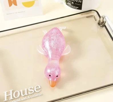 Glitter Duck Sensory Squishy - Stretchy Jelly Fidget Toy