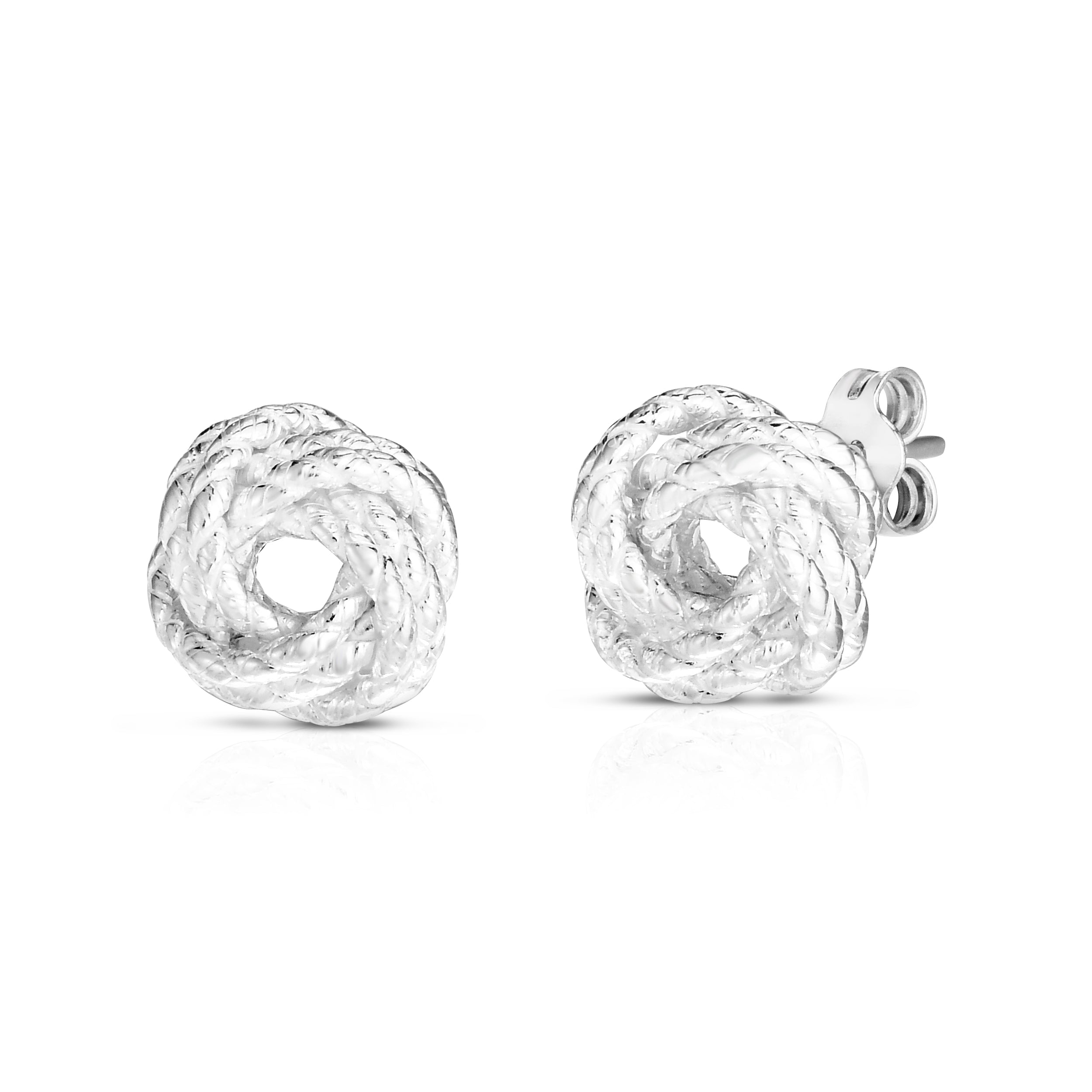 Sterling Silver Love Knot Earring