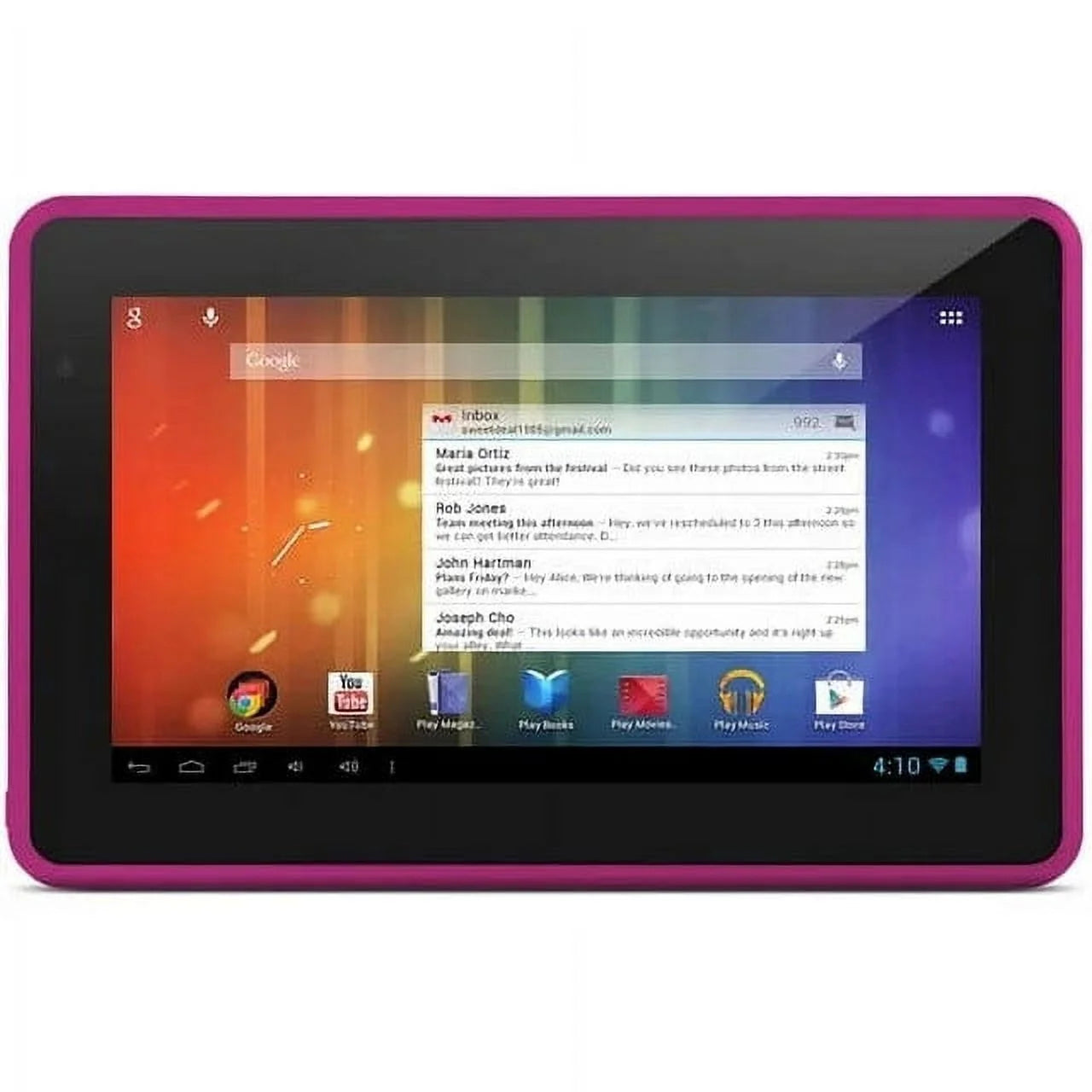 Ematic EGS004 Genesis Prime Tablet, 7", Single-core (1 Core), 512 MB RAM, 4 GB Storage, Android 4.1 Jelly Bean (Black)