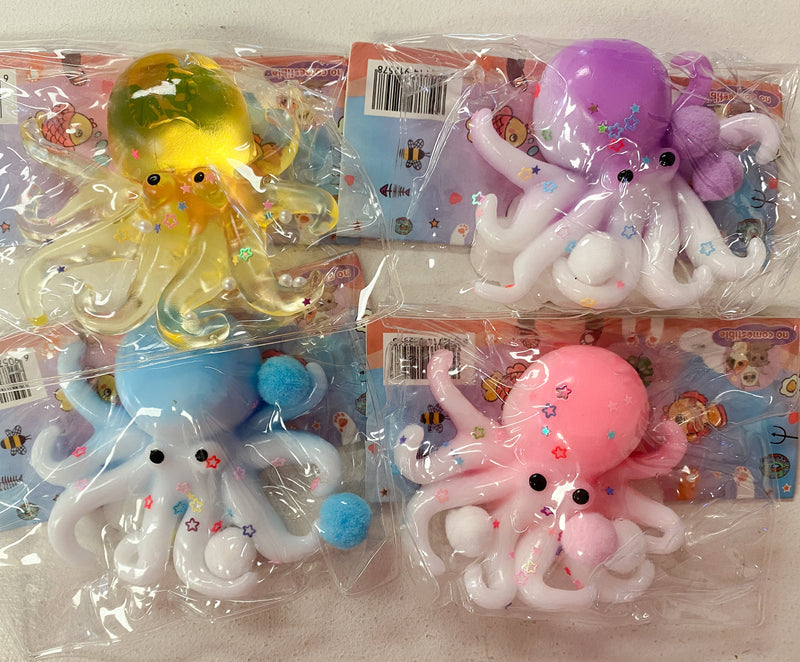 Jelly Octopus Squishy Fidget Toy | Soft Sensory Squishy for Kids
