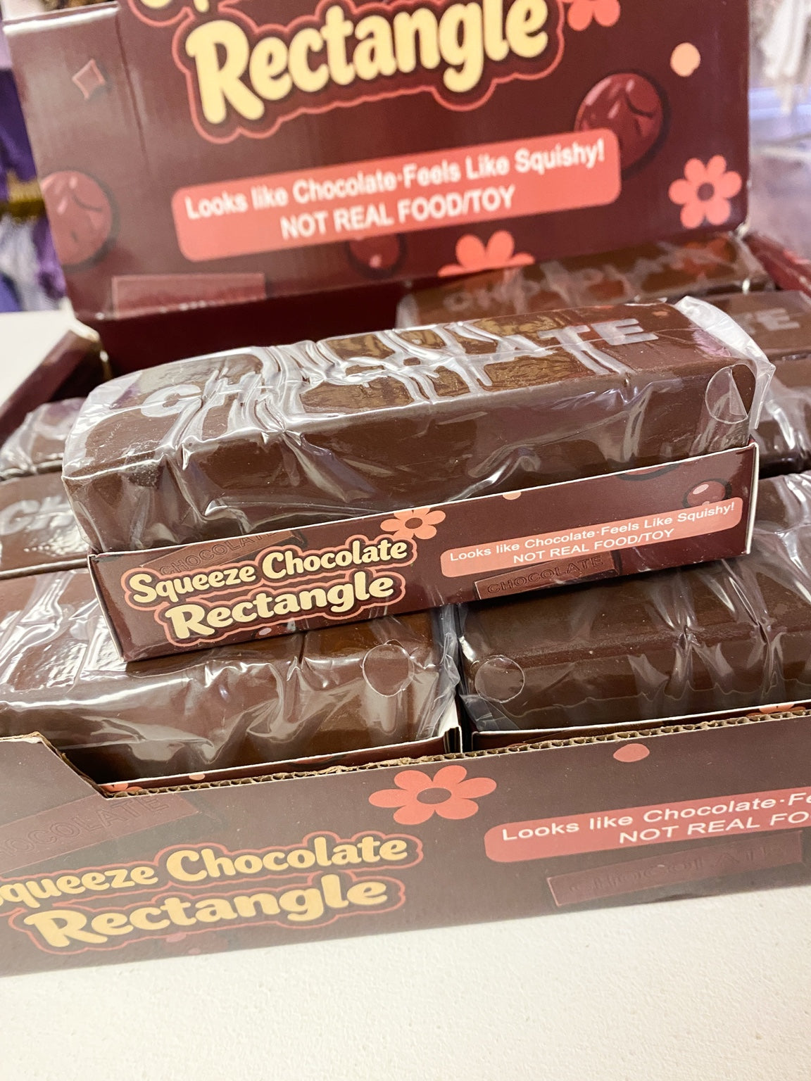Chocolate Bar Squishy Stress Relief Toy | Slow Rising Fidget & Sensory Toy