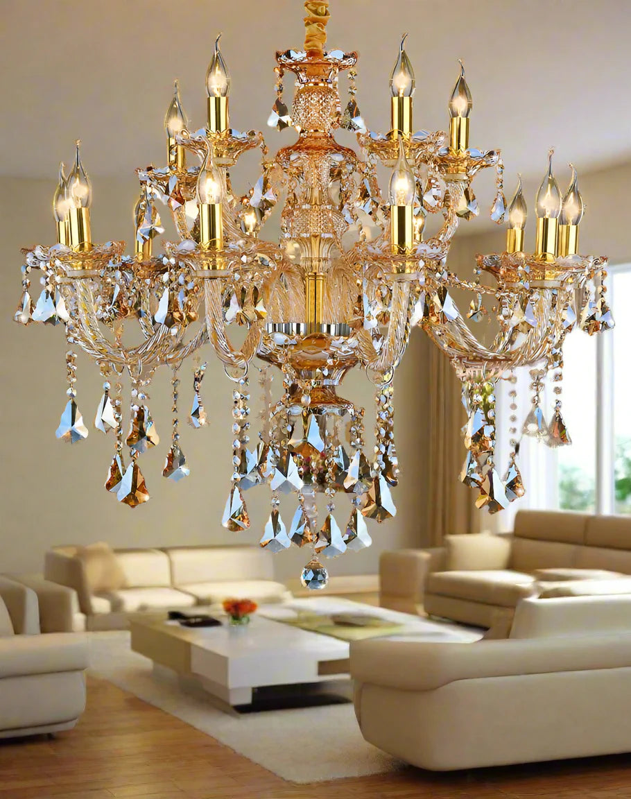 Modern Tiffany Crystal Chandelier Living Room