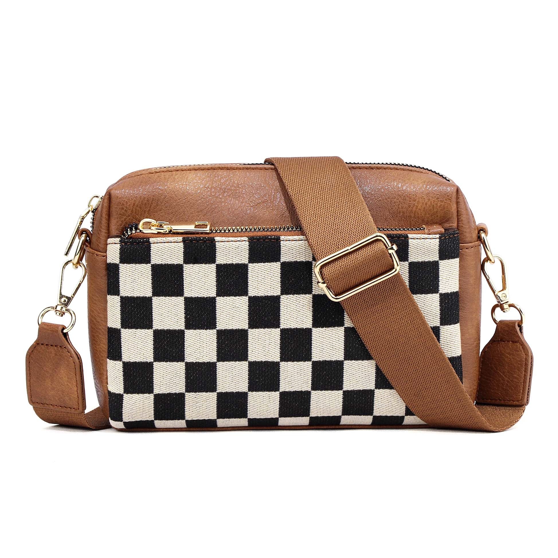 Jessie Mixed Media Camera Crossbody Bag