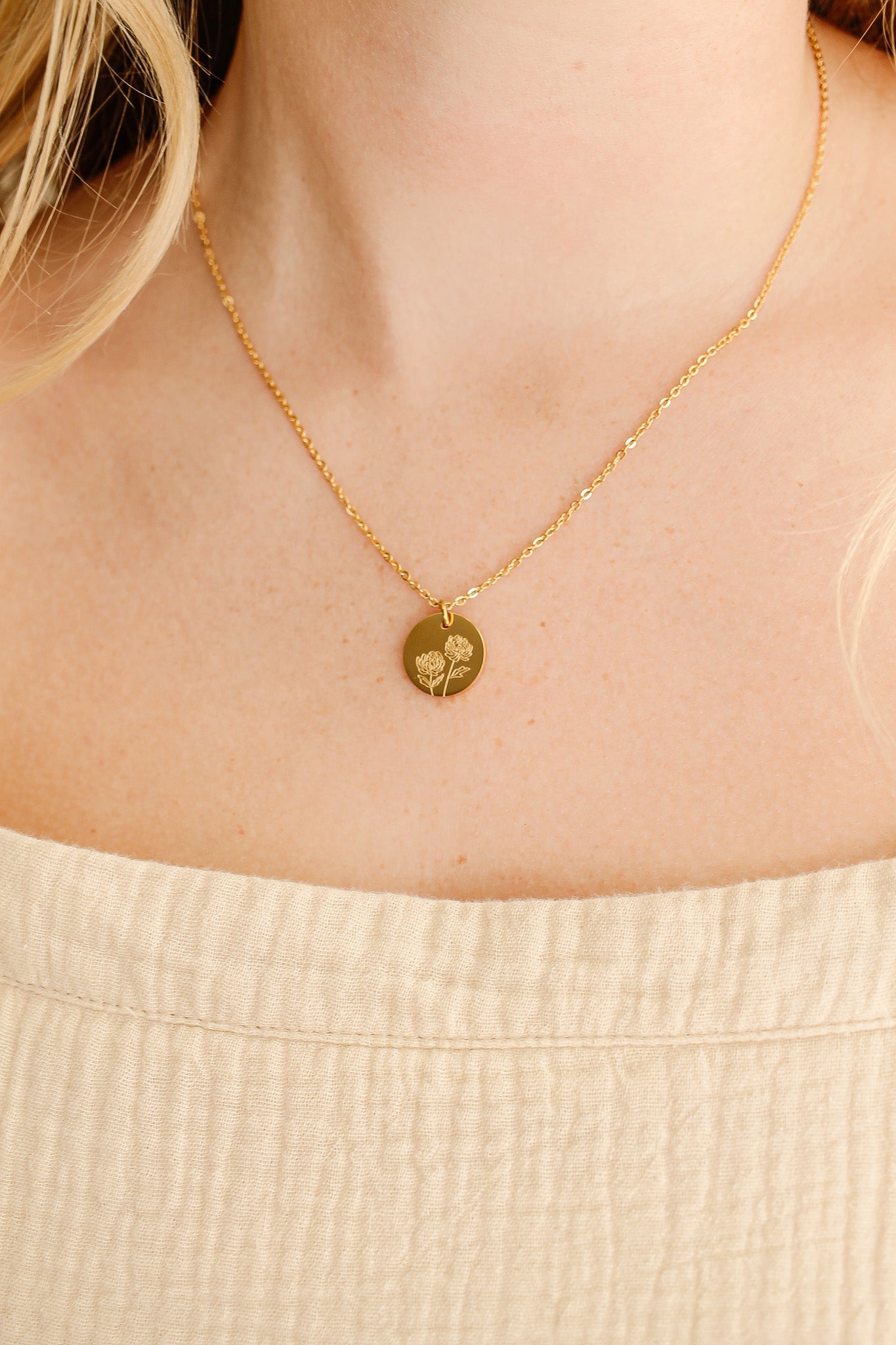 Birth Flower Necklace