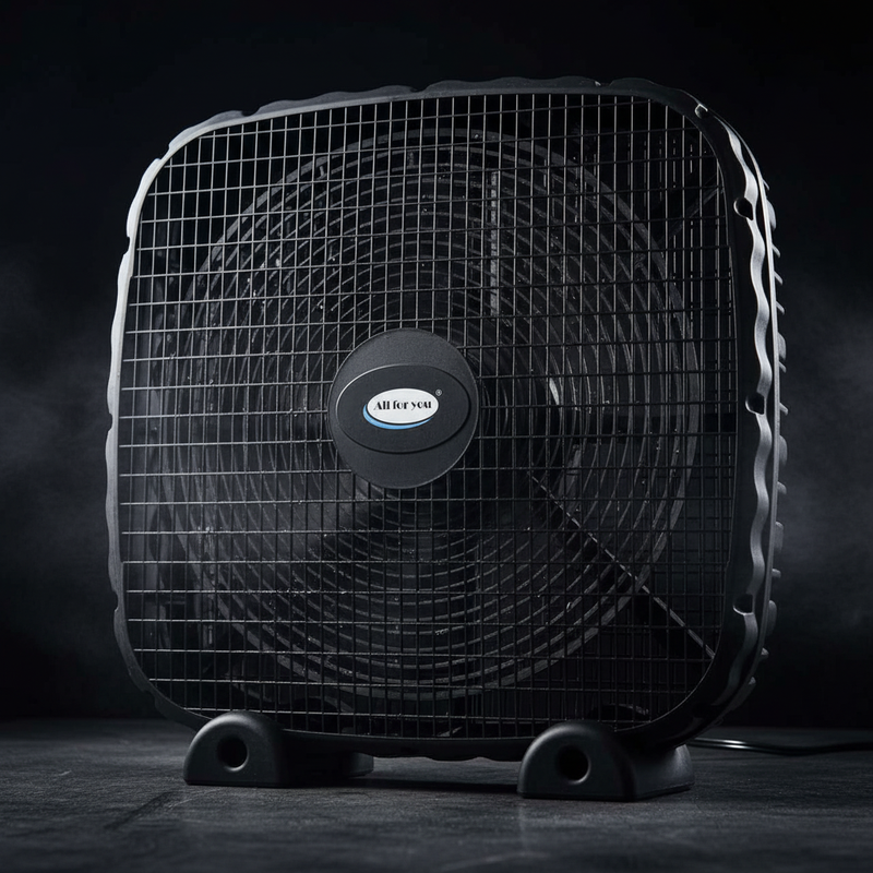20-Inch 3-Speed Box Fan – Portable Bedroom Fan with Carry Handle, 5-Blade Powerful Airflow & Lightweight Design