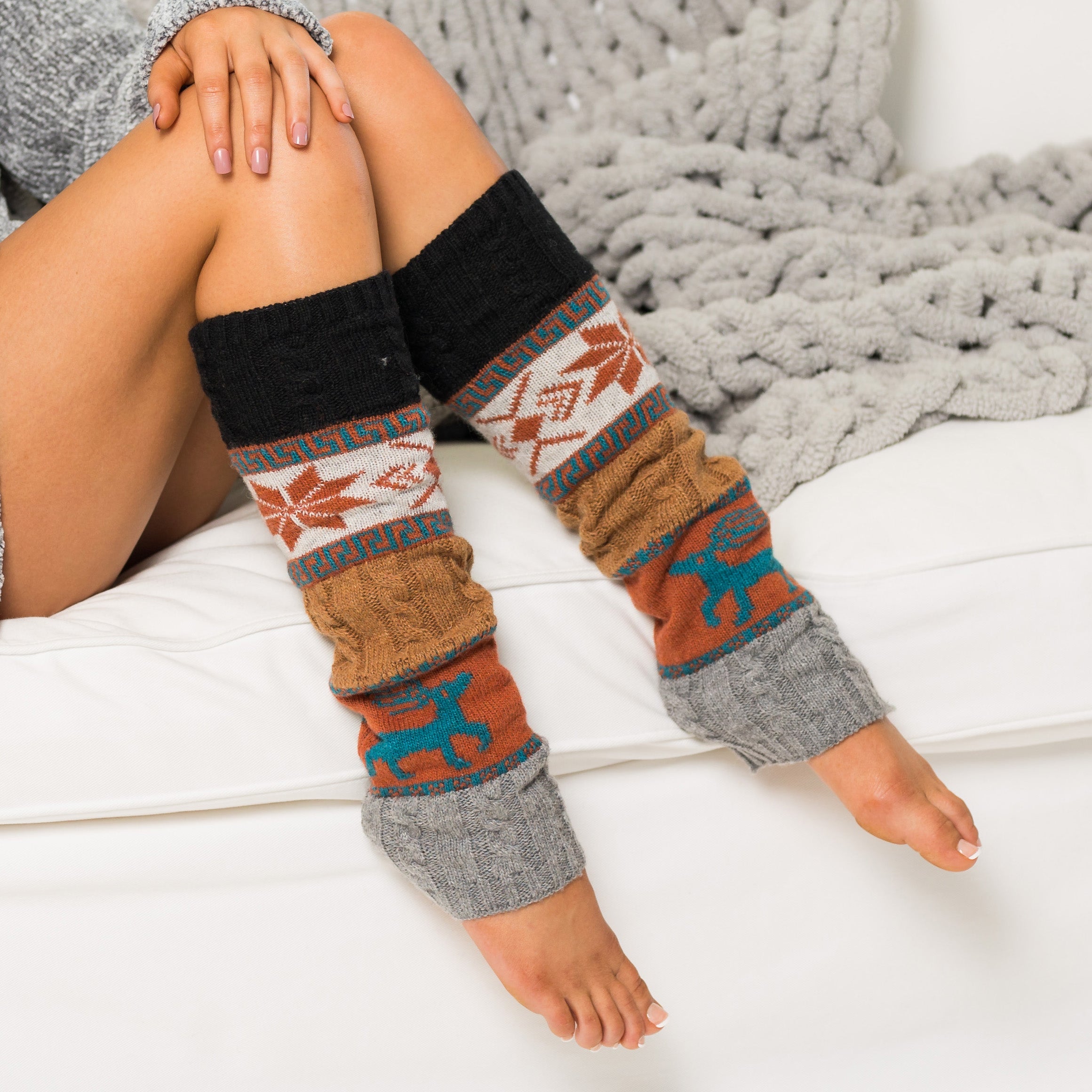 Nordic Snowflake Leg Warmer