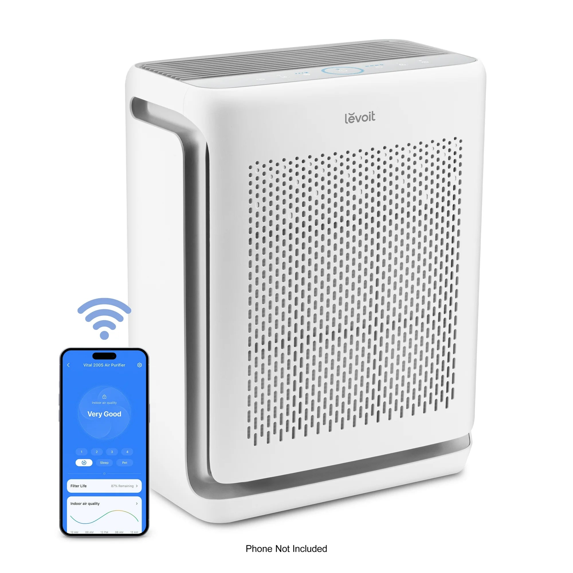 Levoit Vital 200S Smart True HEPA Air Purifier (White/Gray)