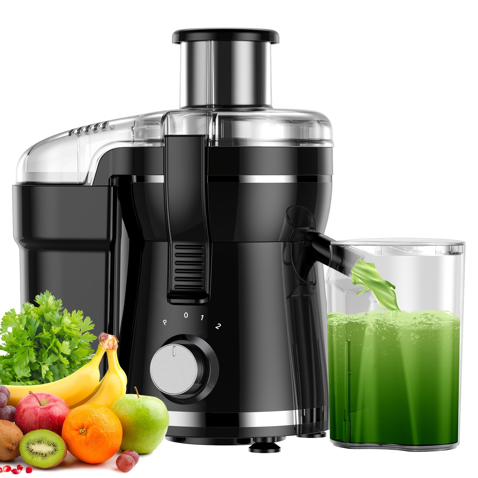 500W Centrifugal Juicer Machine 3 Speed Wide Mouth Fruit Vegetable Extractor