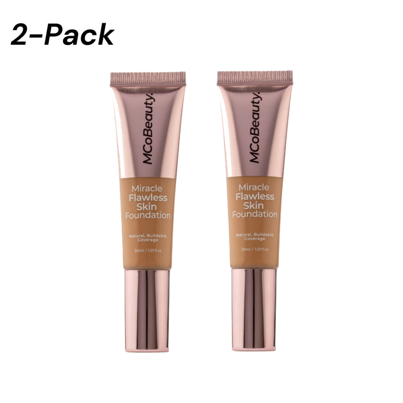 2-Pack MCoBeauty Miracle Flawless Skin Foundation – Medium Warm, 30ml