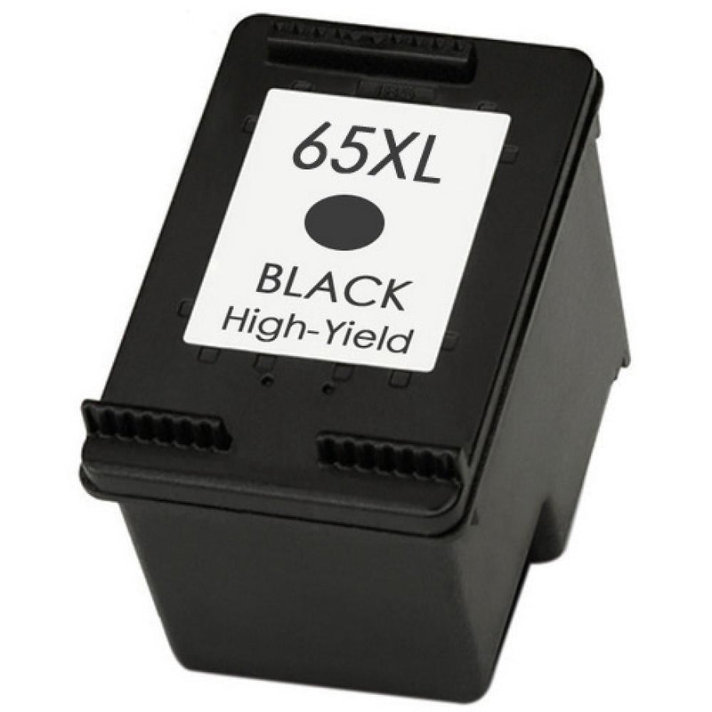 Remanufactured Ink Cartridge for HP DeskJet 3755, DeskJet 2655, ENVY 5055, Amp 100 - Black (HP 65XL)