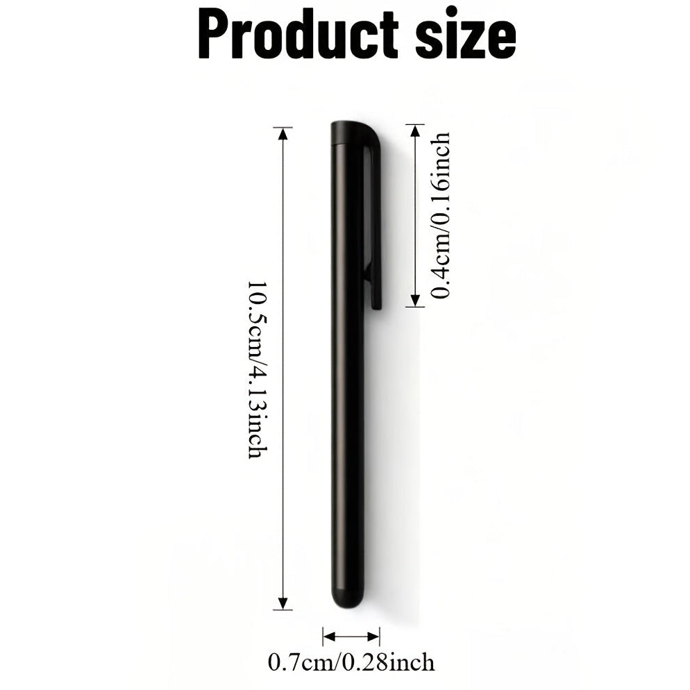Size diagram: 10.5 cm long and 0.7 cm across the barrel
