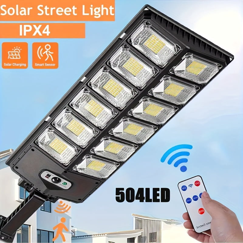 504 LED dual row solar street light with remote control