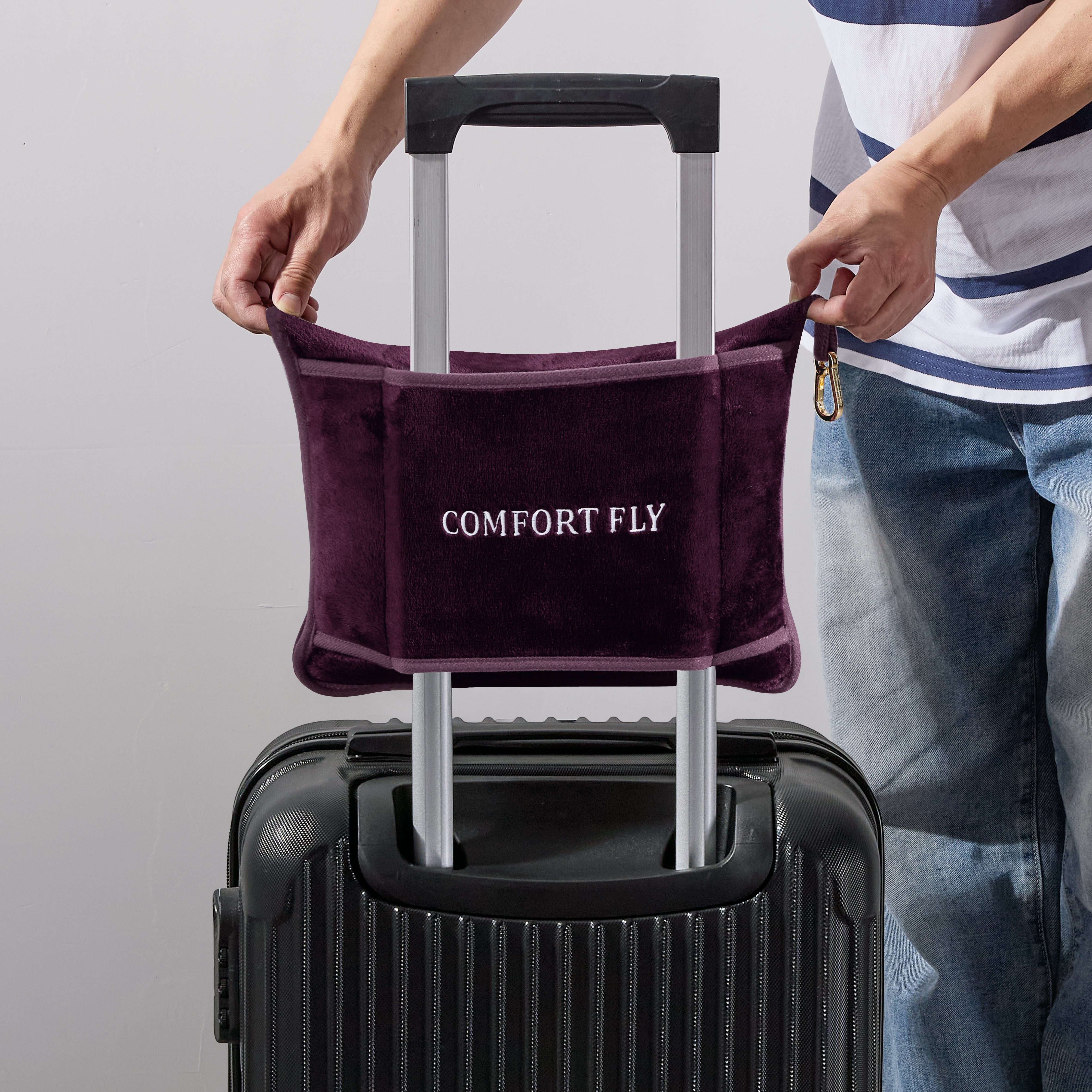 Comfort Fly Travel Blanket & Pillow – 2-in-1 Micro Plush Airplane Blanket with Carry Case (40" x 70")