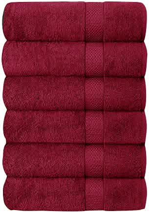 Set of 6 Hotel & Spa 100% Cotton Bath Towels 27x52 inch