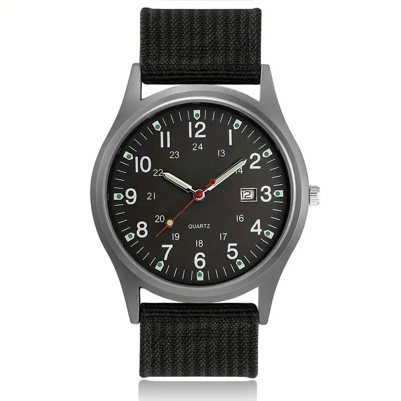 Men's Large Dial Quartz Watch 38mm (1.5 in) - Luminous Hands, Alloy Case & Bracelet, Fashion Casual