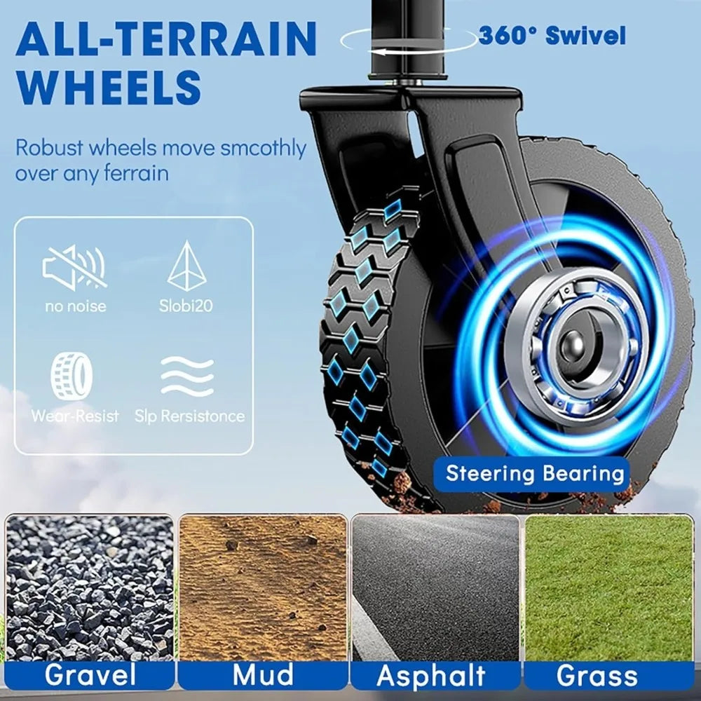 Collapsible Wagon Cart with All-Terrain Wheels — Heavy-Duty Foldable Beach, Shopping & Camping Utility Cart