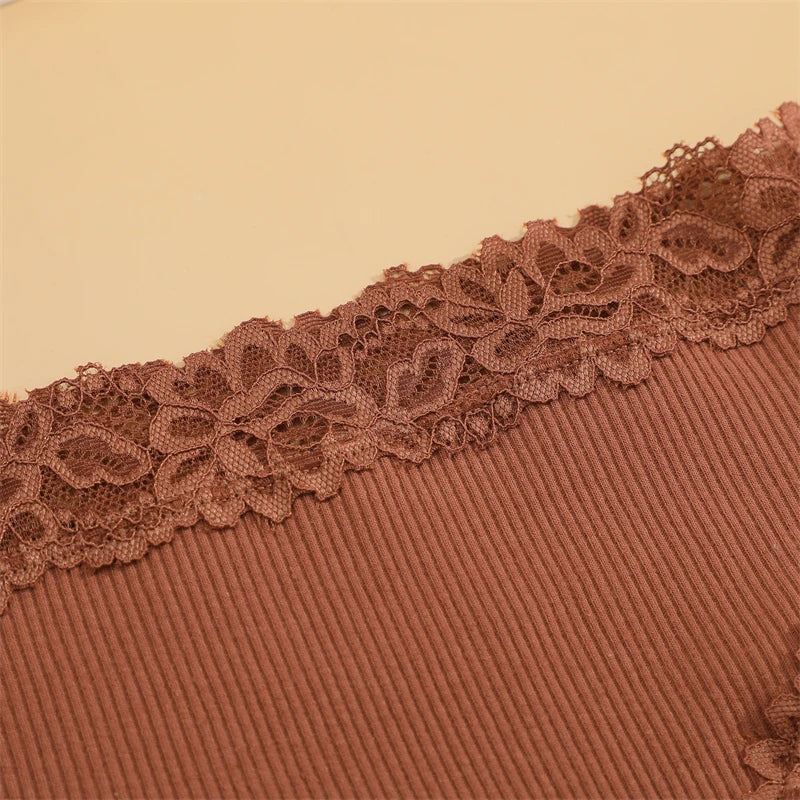 5Pcs/set Women Cotton Panties Floral Lace Intimate Underwear S-XL