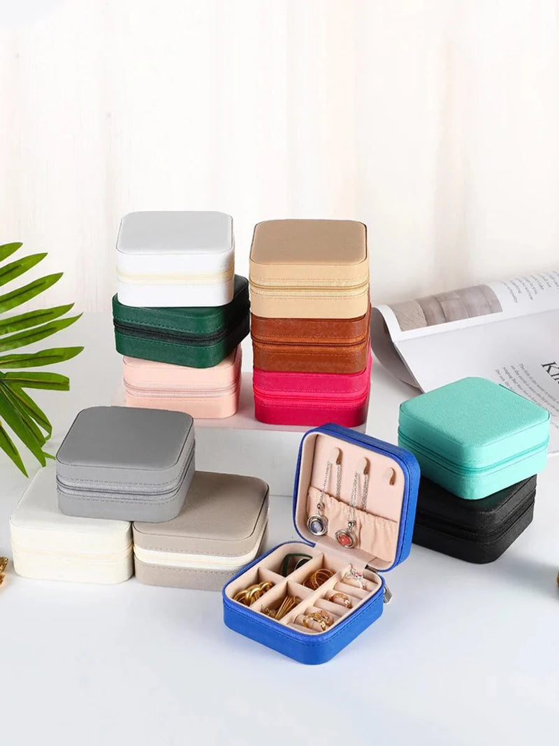 Portable Mini Jewelry Storage Box Travel Organizer Jewelry Case