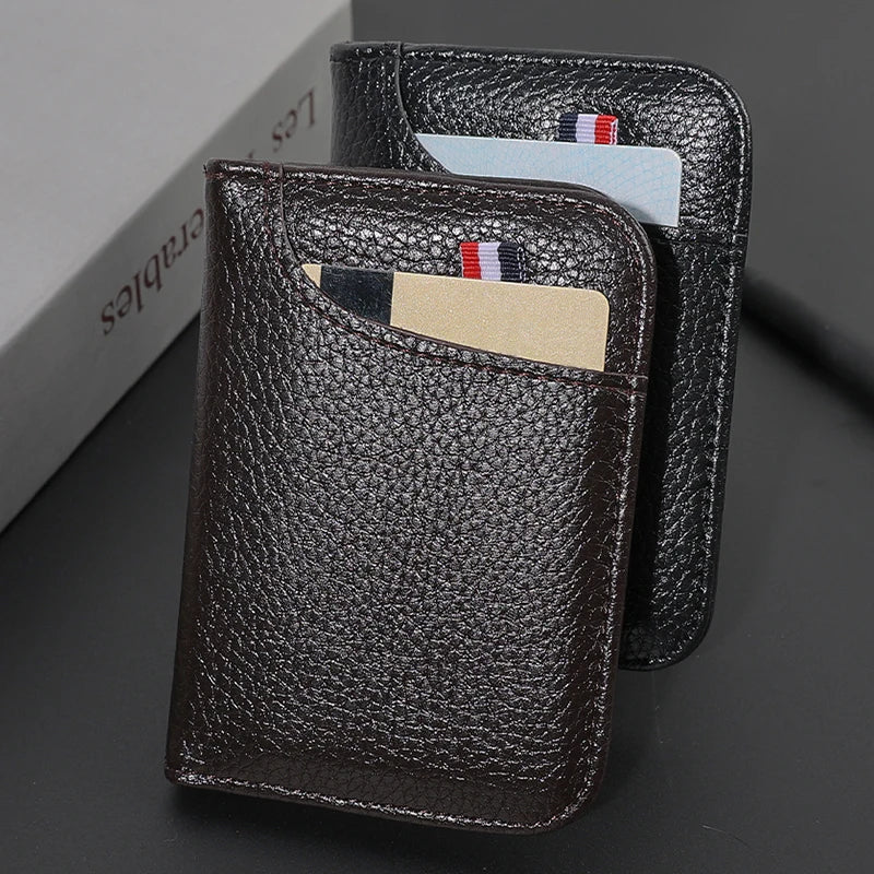 Slim PU Leather Card Holder Wallet – Mini Credit Card Wallet with 9 Card Slots (8 x 11 cm / 3.15 x 4.33 in)