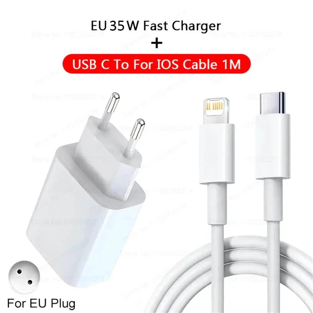 40W USB-C Fast Charger for iPhone - PD Quick Charge Power Adapter with 1 USB-C Port