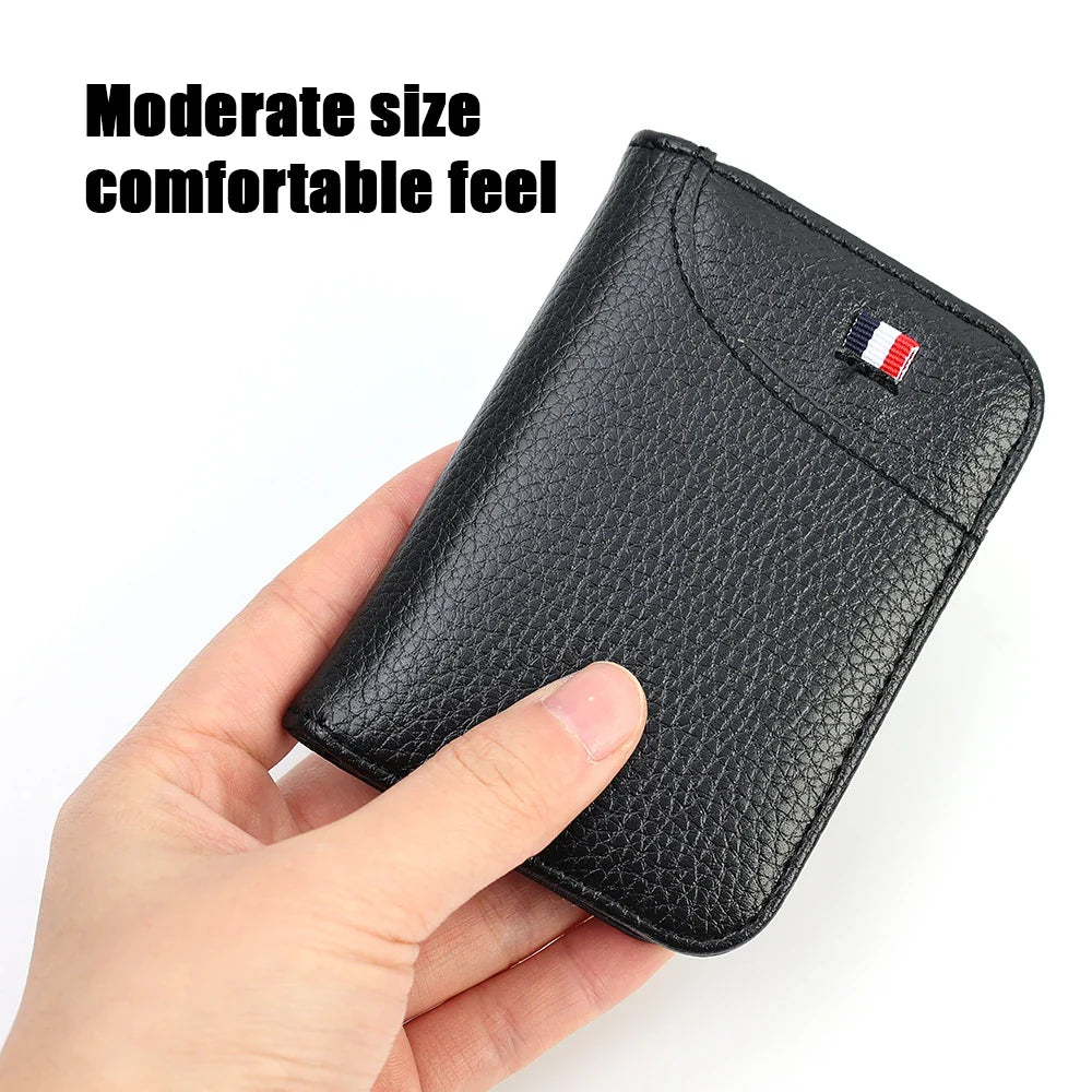 Slim PU Leather Card Holder Wallet – Mini Credit Card Wallet with 9 Card Slots (8 x 11 cm / 3.15 x 4.33 in)